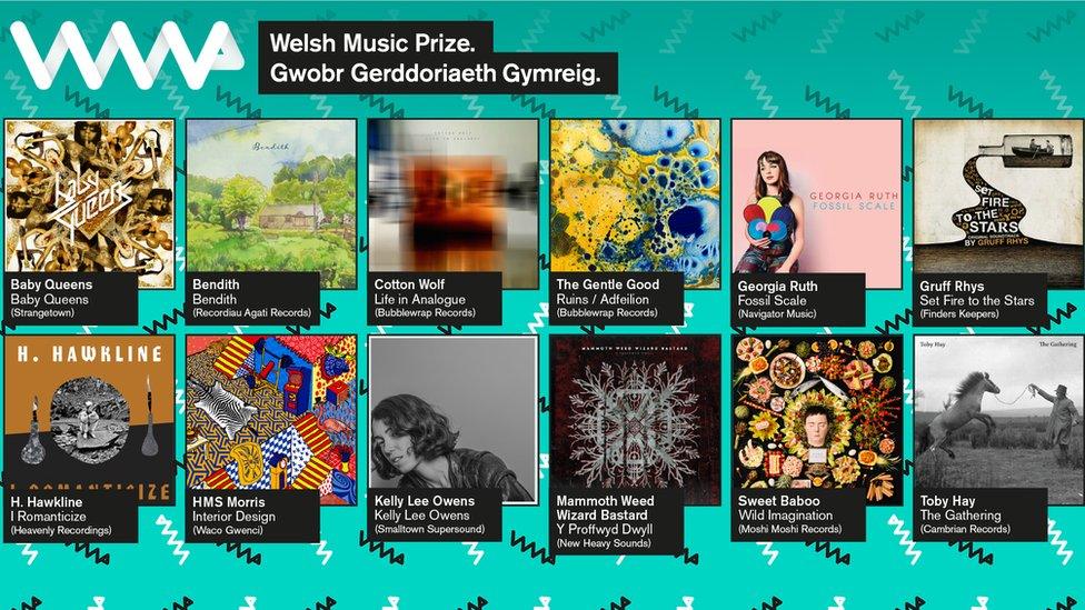 Nominees for Welsh Music Prize 2017