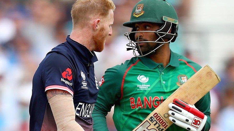 Ben Stokes sledging leads to confrontation with Tamim Iqbal