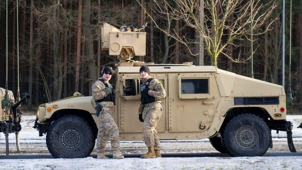 US troops in Olszyna, 12 Jan