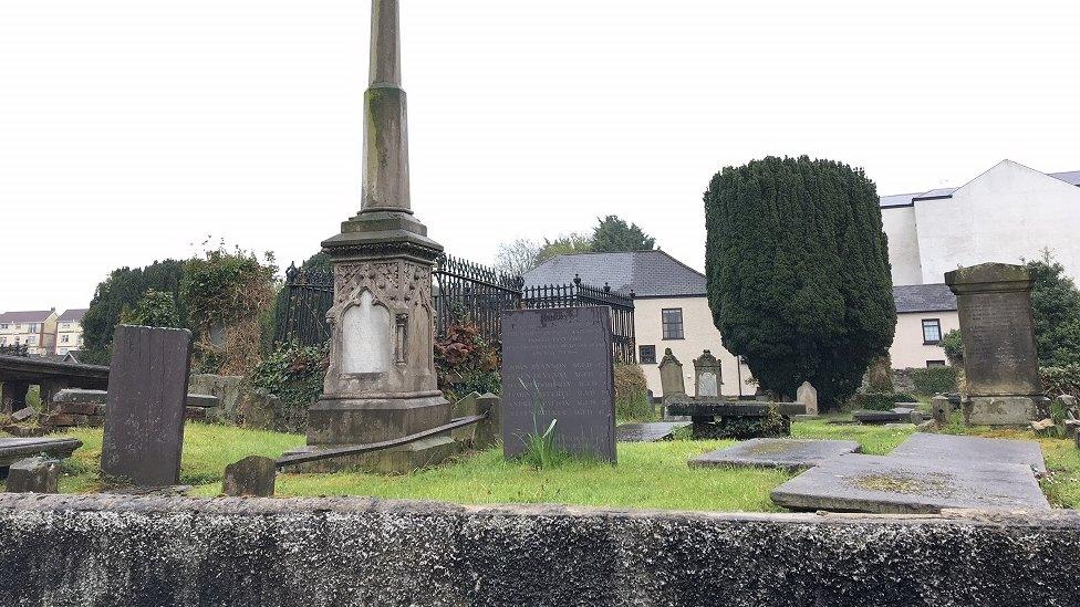 The memorial is in Patrick Street Cemetery