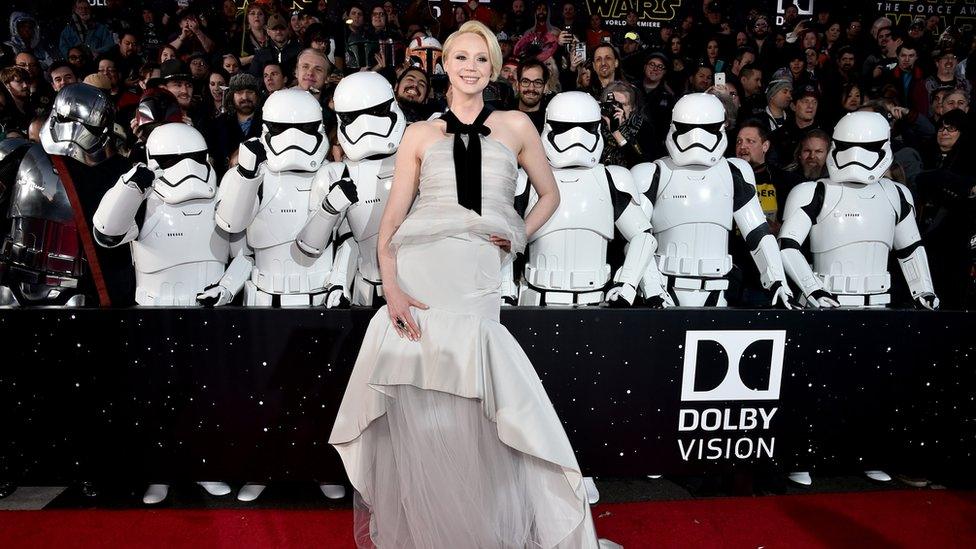 Actress Gwendoline Christie attends the World Premiere of Â"Star Wars: The Force AwakensÂ