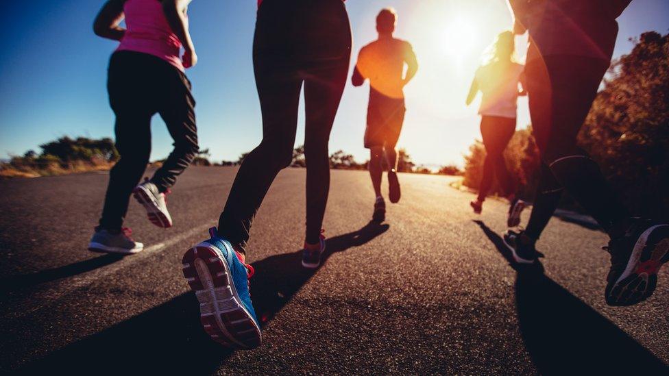 Women running