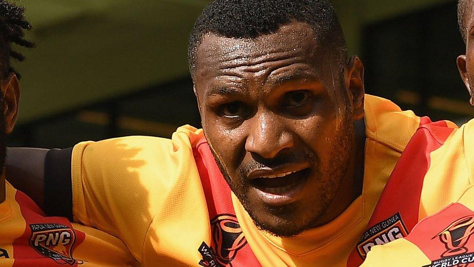 Kato Ottio in action for Papua New Guinea