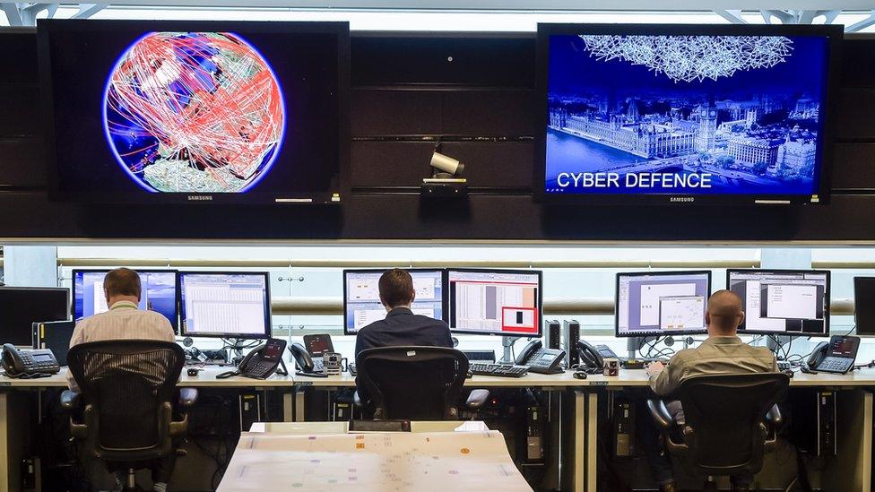 A general view of the 24 hour Operations Room inside GCHQ