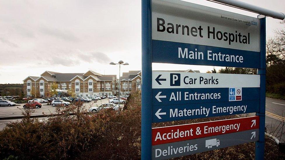 Exterior of Barnet Hospital