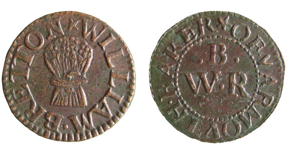 17th Century William and Rebecca Bretton trading token