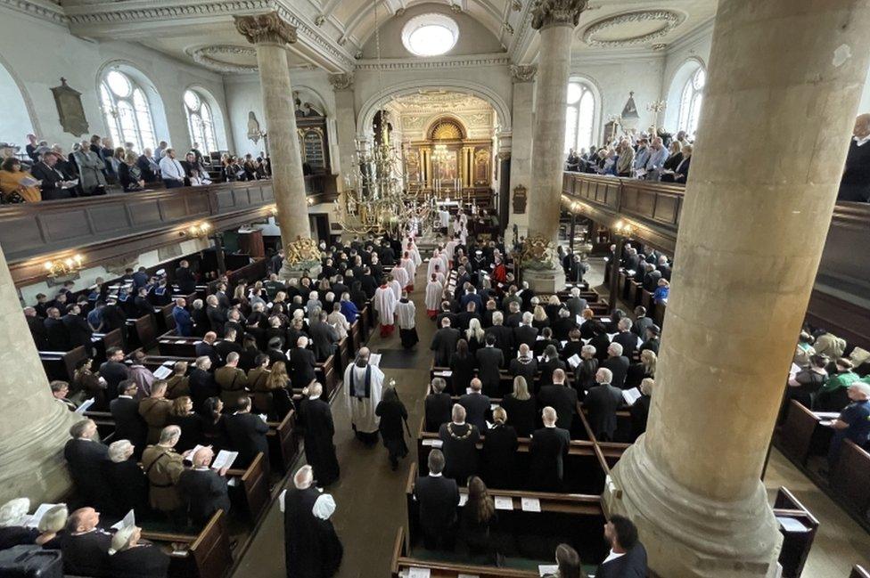 Commemoration service at All Saints Church in Northampton