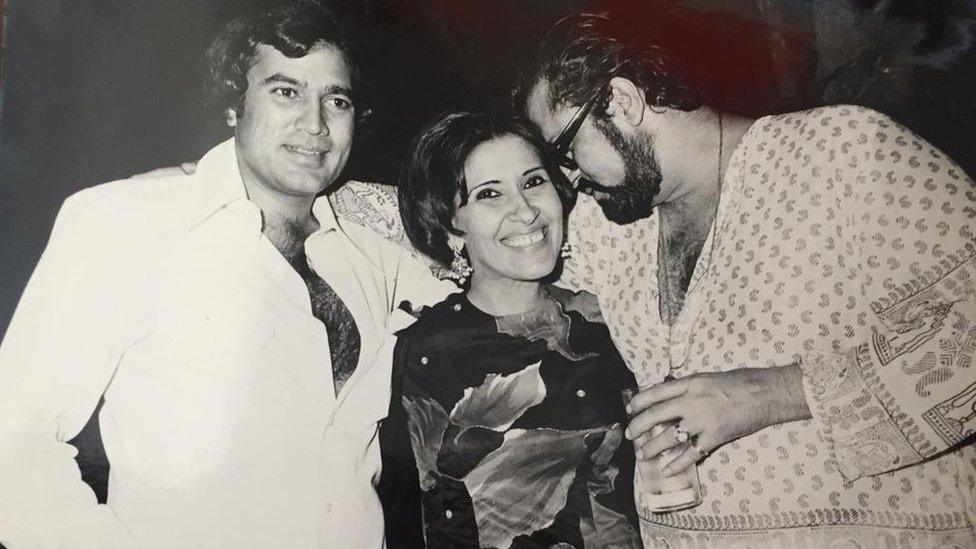 Gulshan Ewing with Rajesh Khanna and Shammi Kapoor