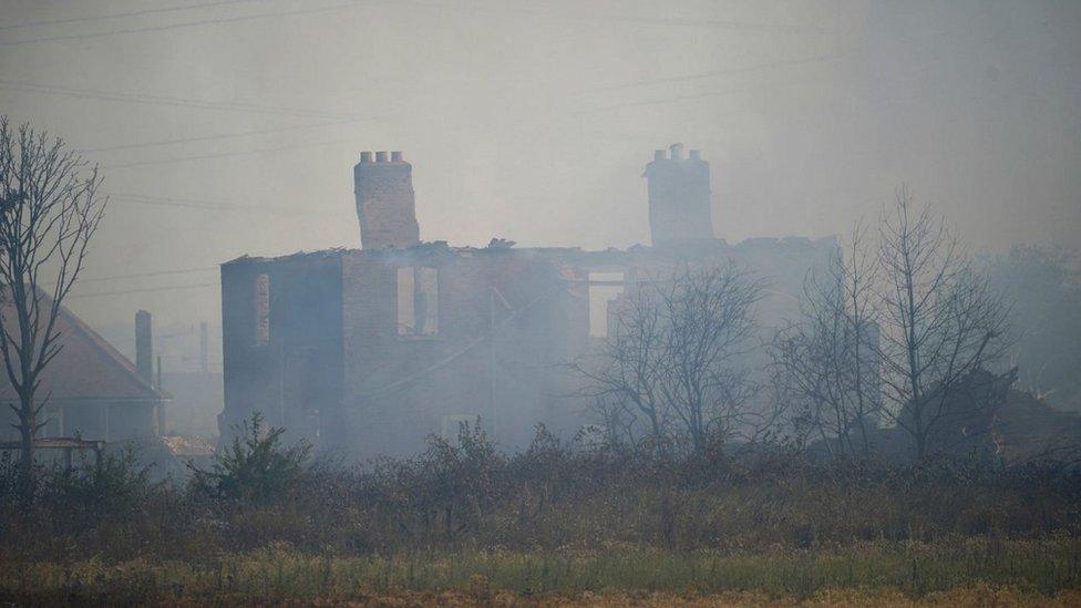 Destroyed house in Wennington