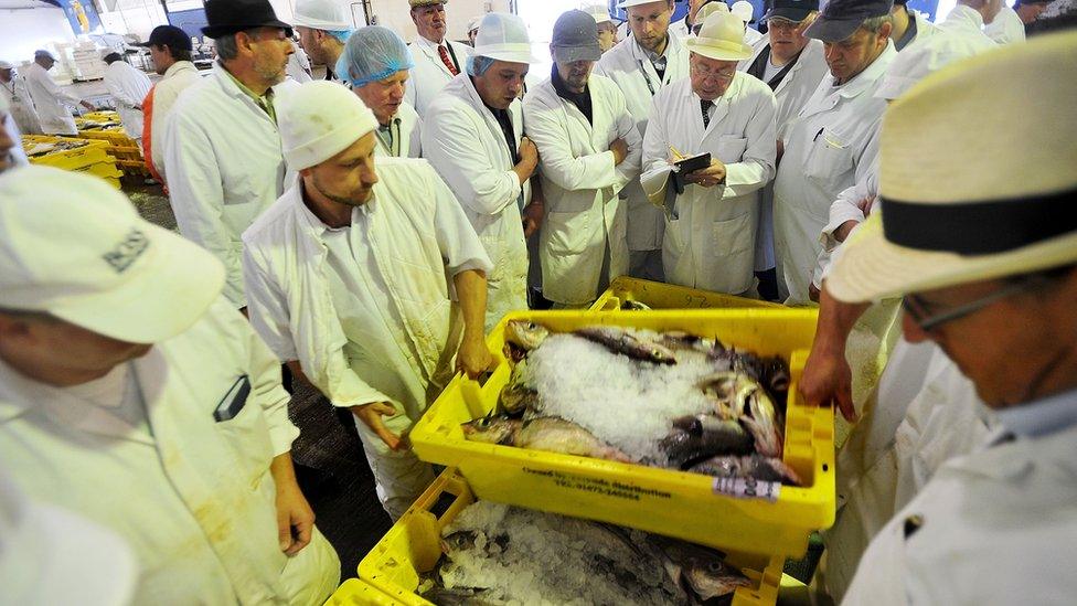 Fish mongers in Grimsby