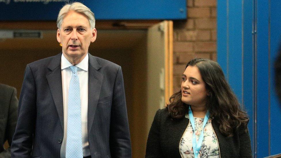 Philip Hammond and Sonia Khan