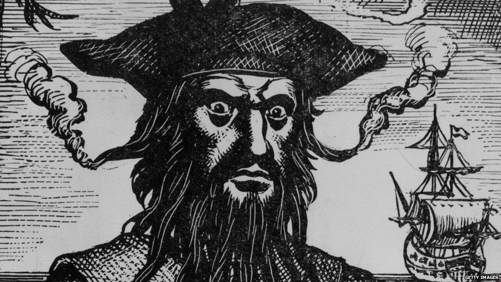 Etching of Blackbeard