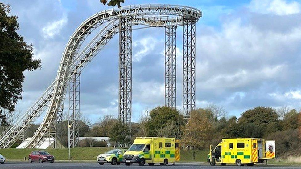 Ambulances at Oakwood Theme Park