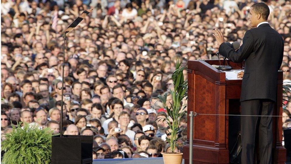 Obama speaks to large crowds in Berlin