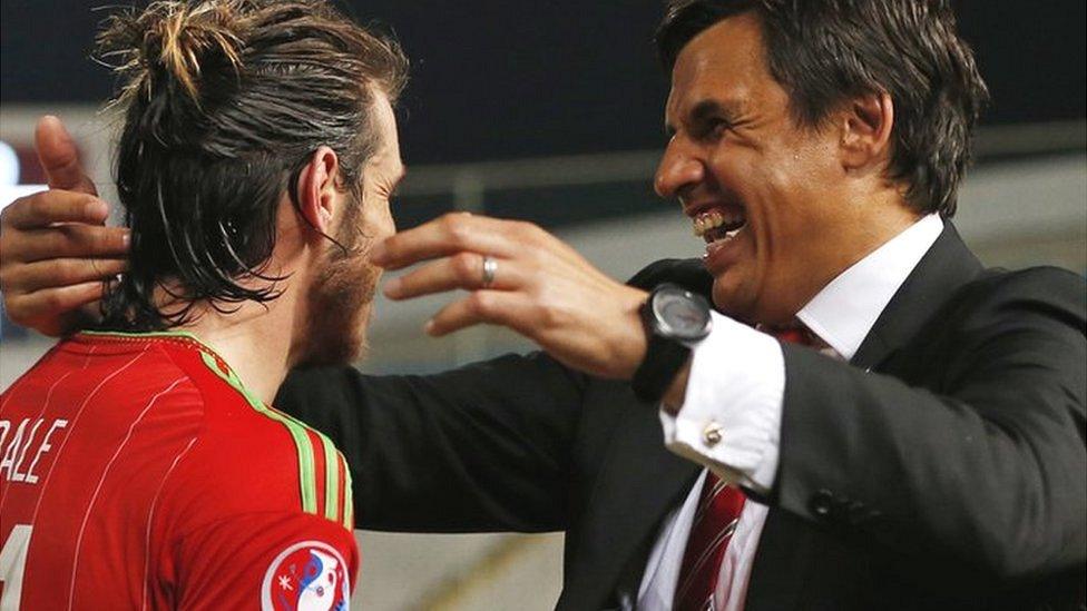 Wales forward Gareth Bale and manager Chris Coleman