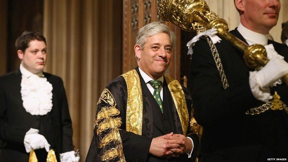 John Bercow during the 2014 State Opening of Parliament