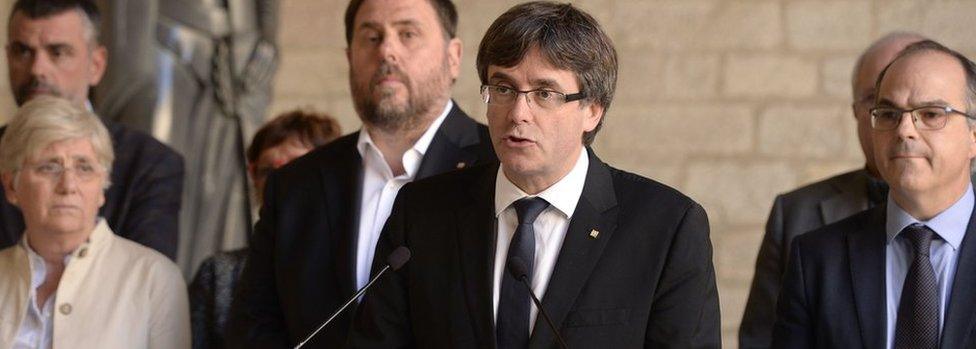 Catalan President Carles Puigdemont on 20 Sept