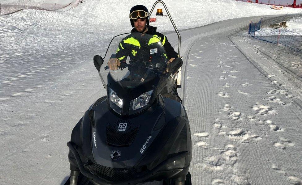 Winter sport in the Pyrenees