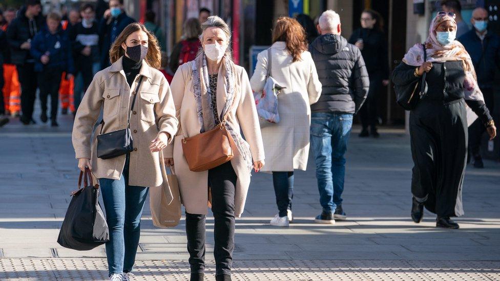 Shoppers in London