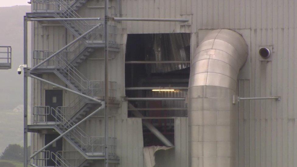 Damage caused to Lisahally power plant