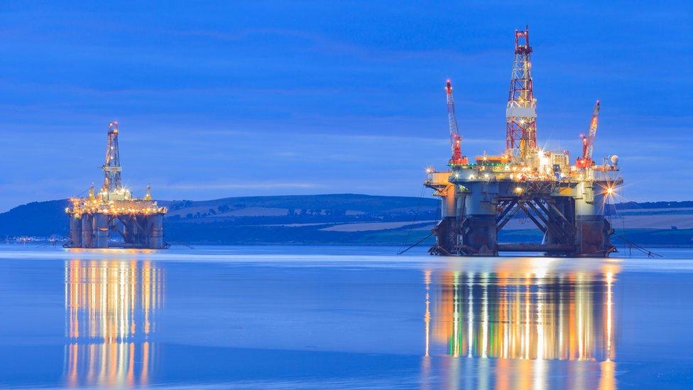 Platforms in the Cromarty Firth