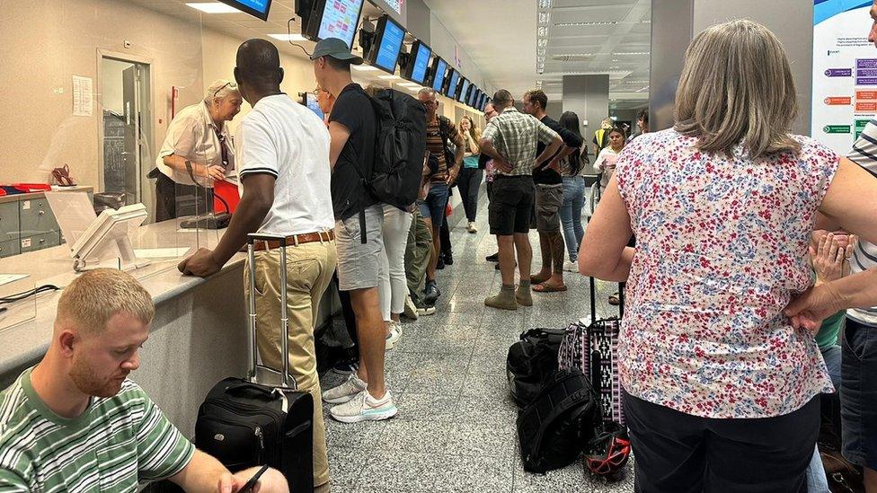 Riders at Milan Airport