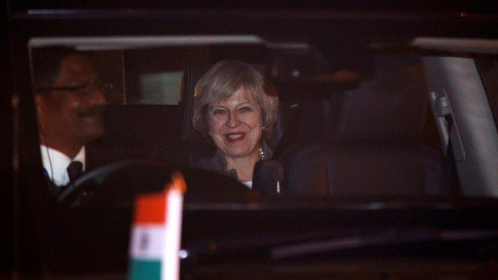 Theresa May in India