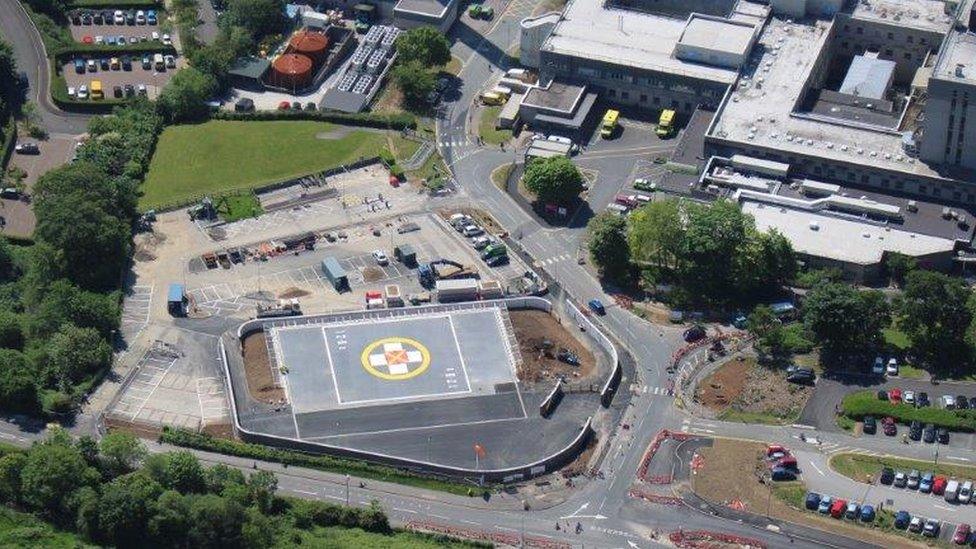 Derriford Hospital helipad