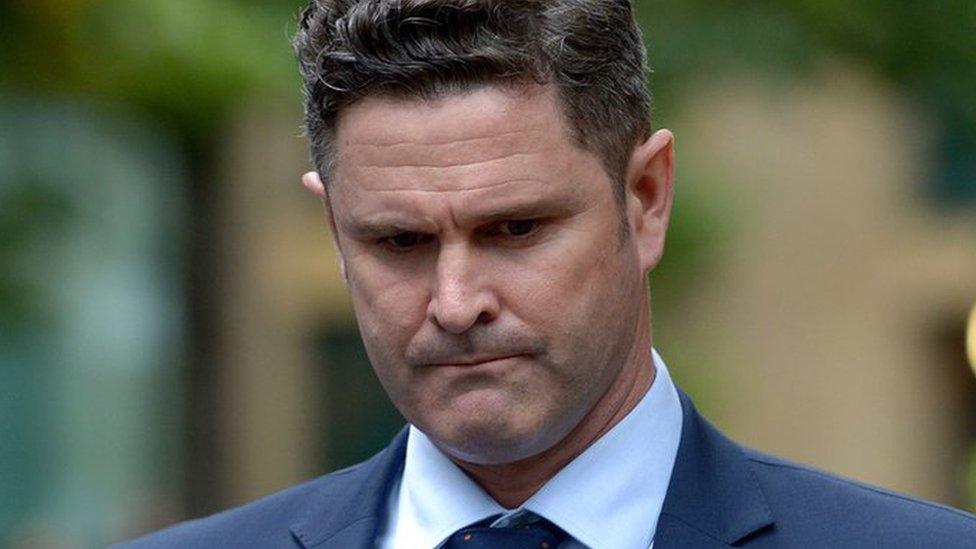 New Zealand cricketer Chris Cairns outside Southwark Crown Court, London