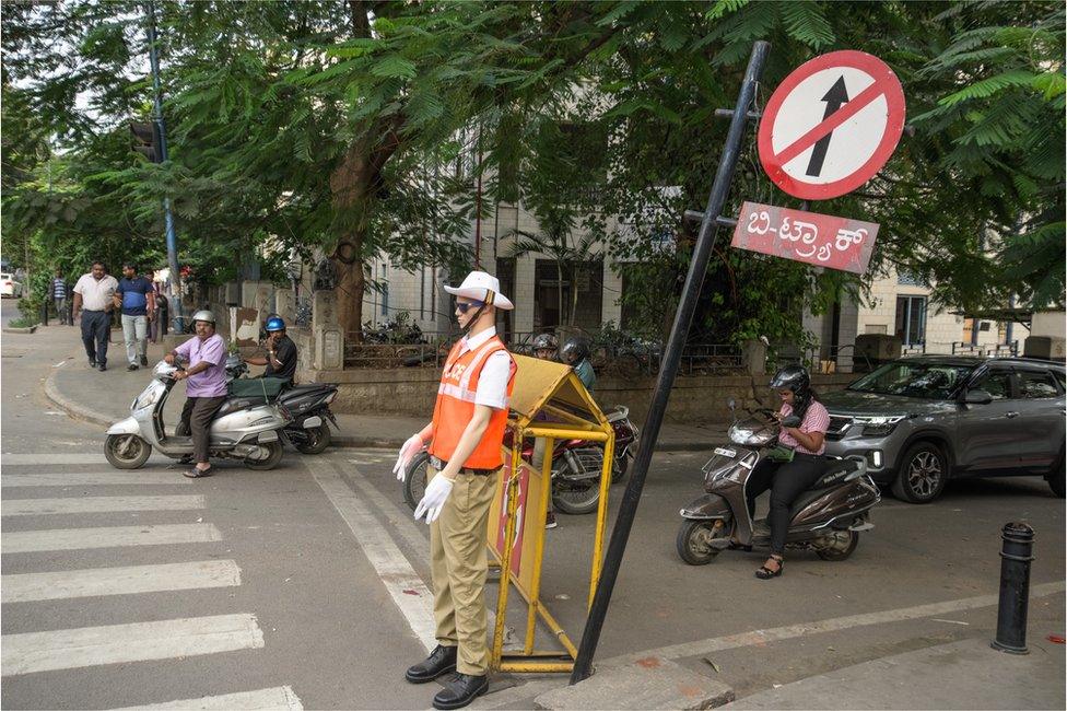 Traffic police mannequin