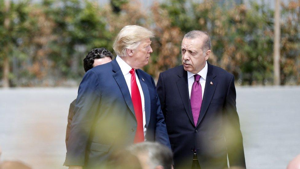 Donald Trump with Turkey's President Erdogan