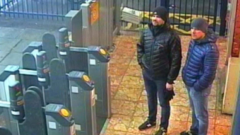 CCTV from Salisbury train station on 3 March 2018 of suspects