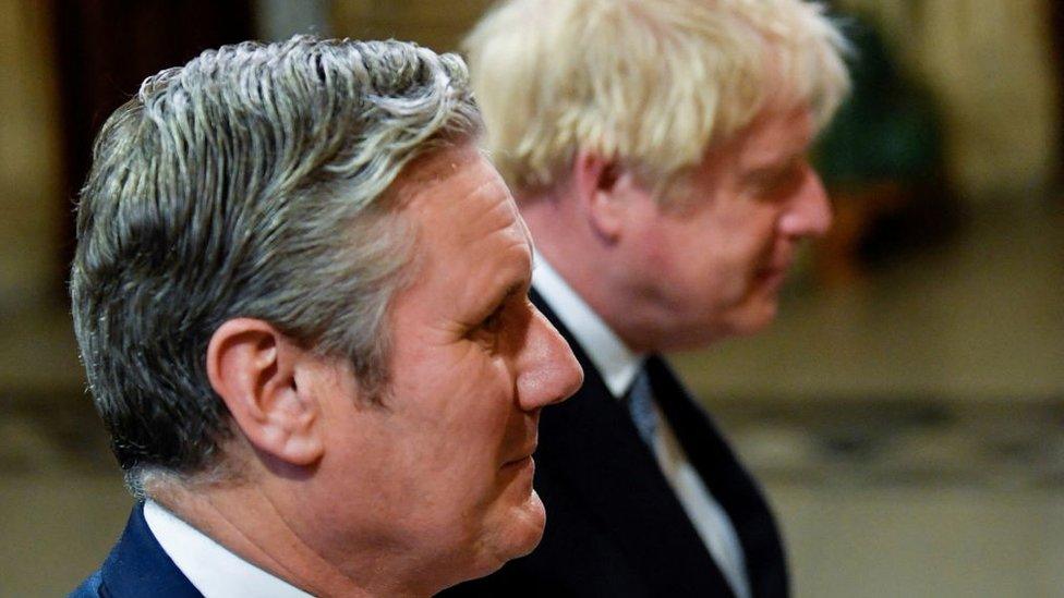 Sir Keir Starmer (l) and Boris Johnson