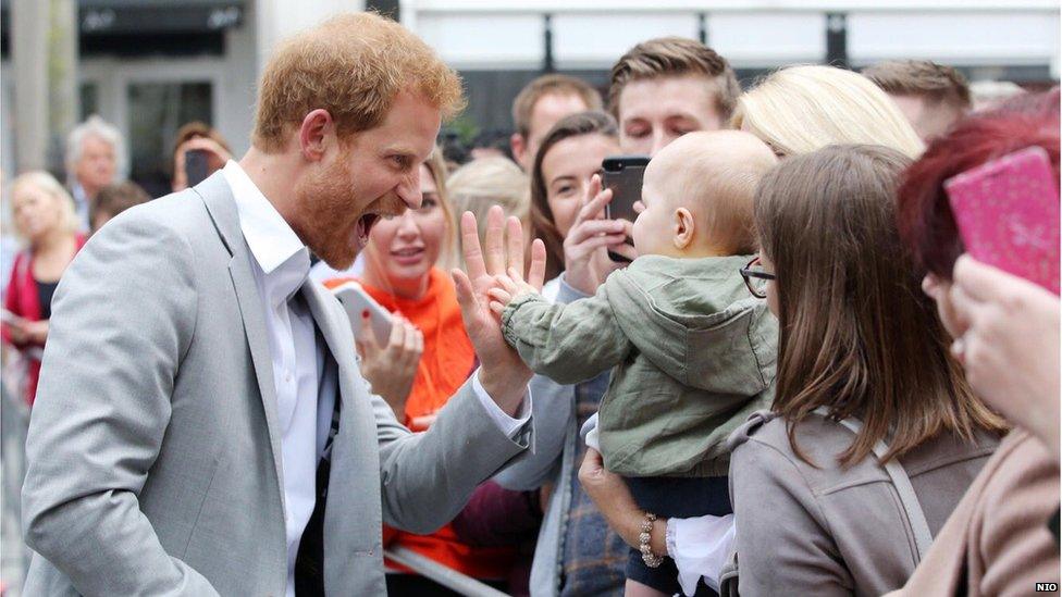 Prince Harry made an impression on young and old at the Mac in Belfast