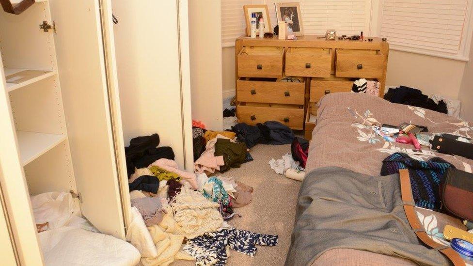 Ransacked bedroom