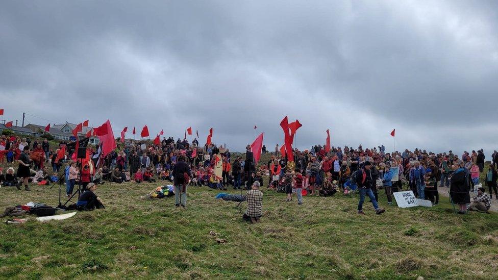 St Ives protest