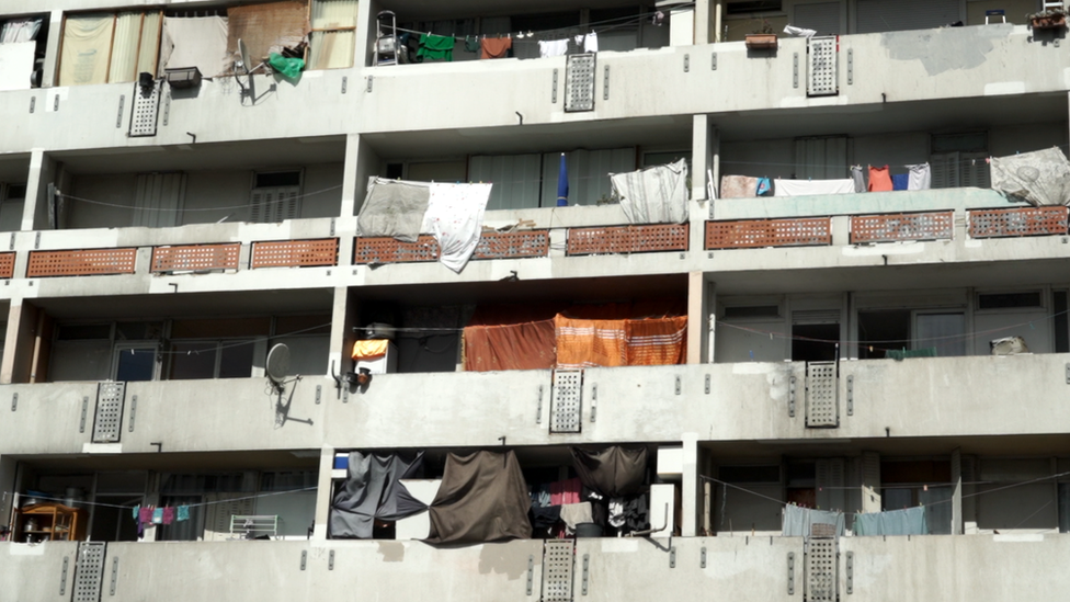 A residential block on the Frais-Vallon estate in Marseille