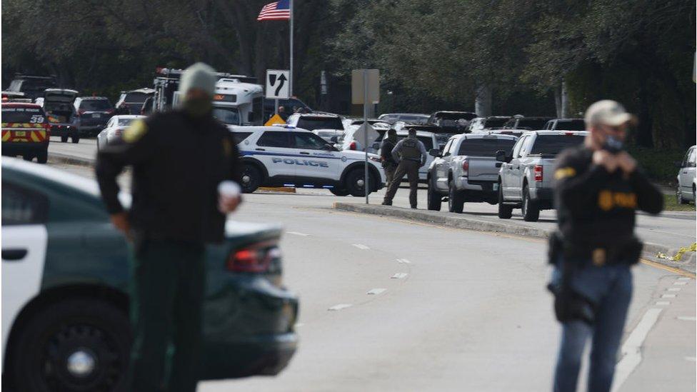 Crime scene in Sunrise, Florida