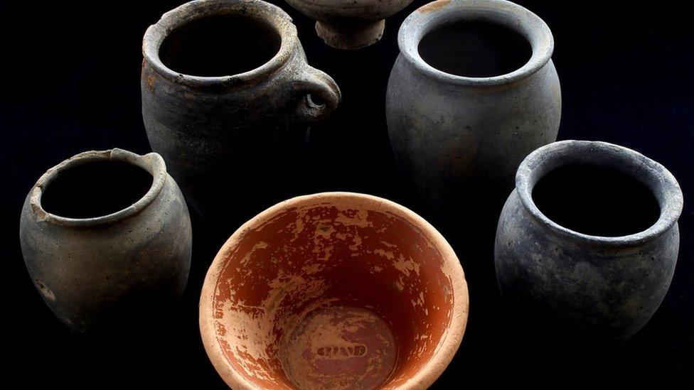 Bainesse pottery from human burial