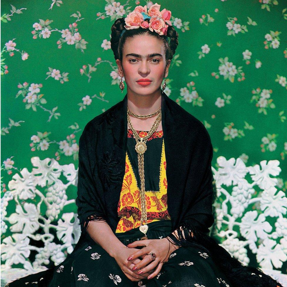 Undated handout photo issued by the Victoria & Albert Museum of Frida Kahlo on the bench, 1939, one of the exhibits in the London attraction's show on the Mexican artist