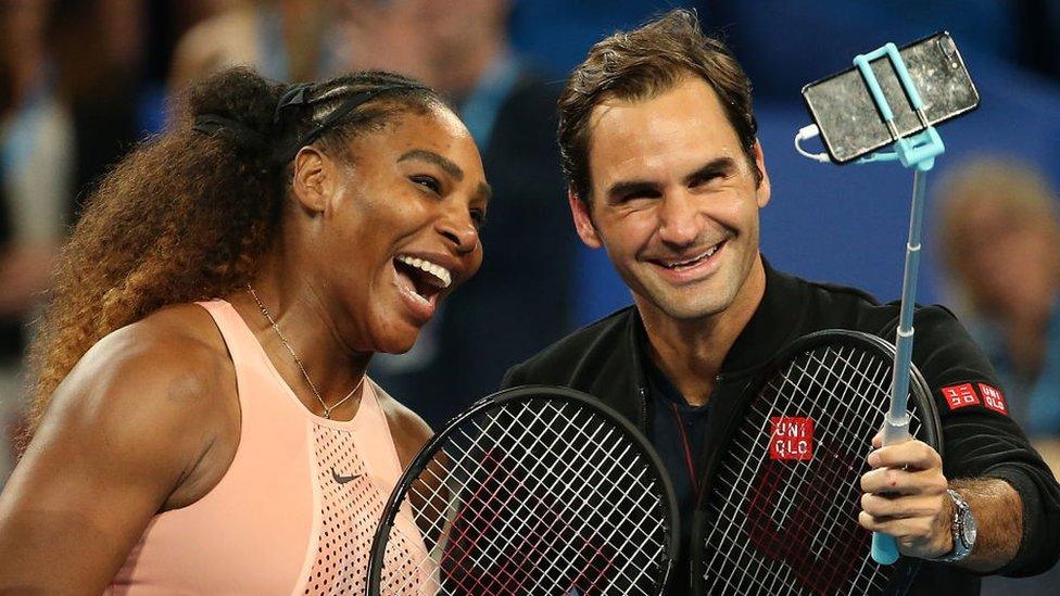 Serena Williams and Roger Federer