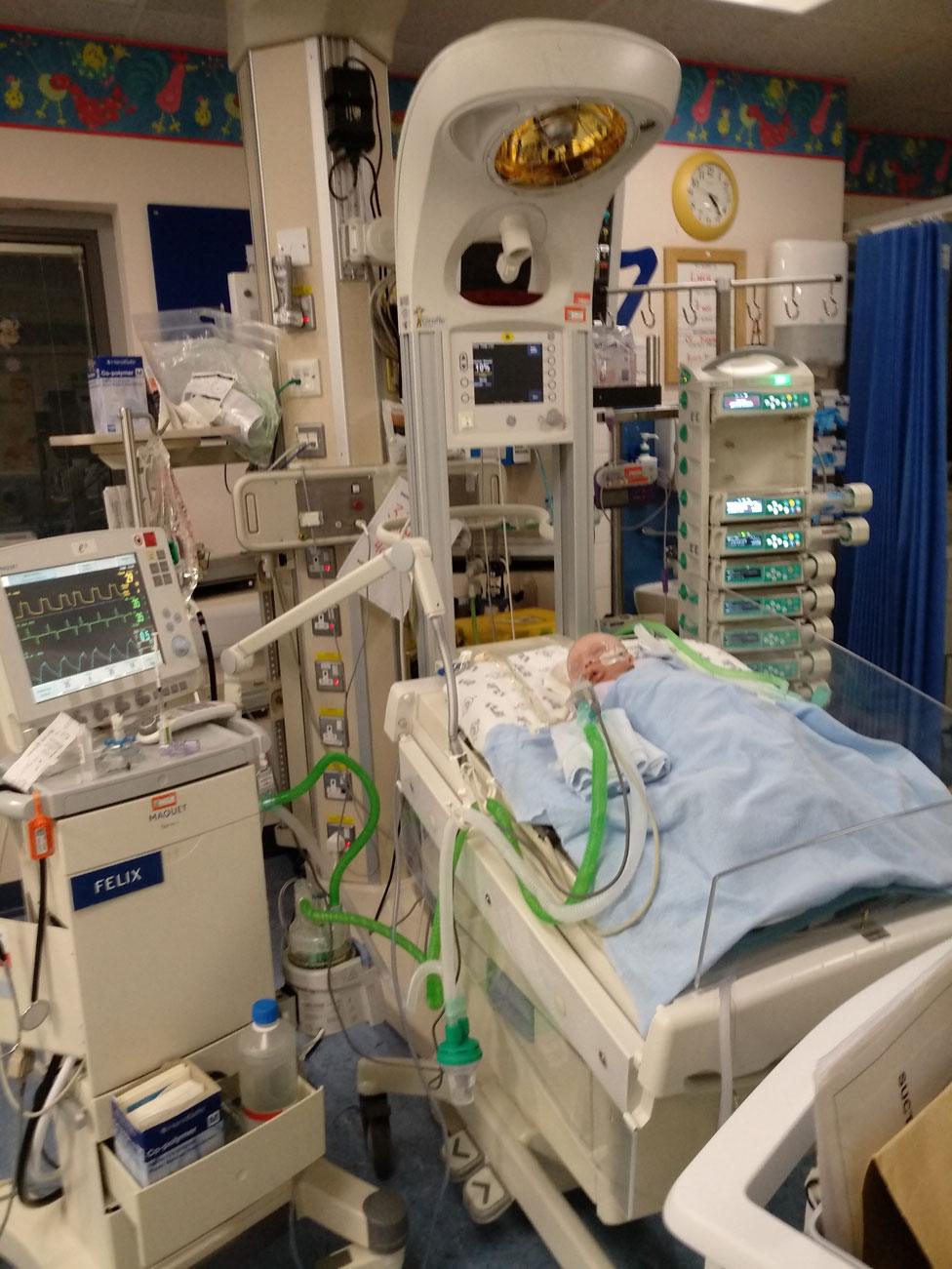 Luca in intensive care