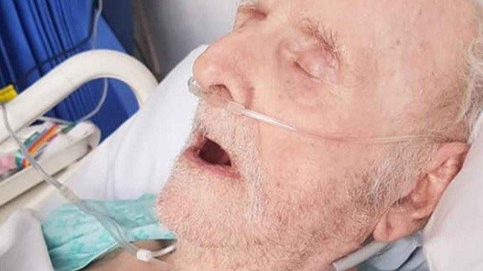 Mr Dunbar while in hospital