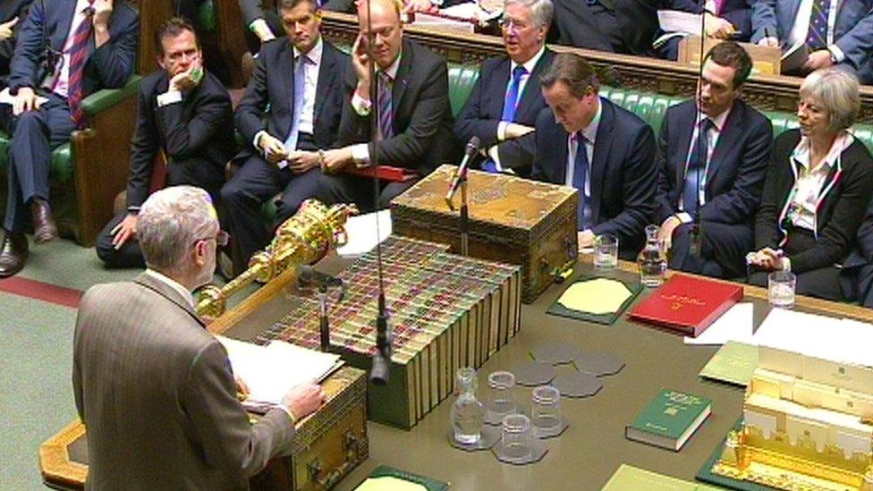 Jeremy Corbyn in the Commons