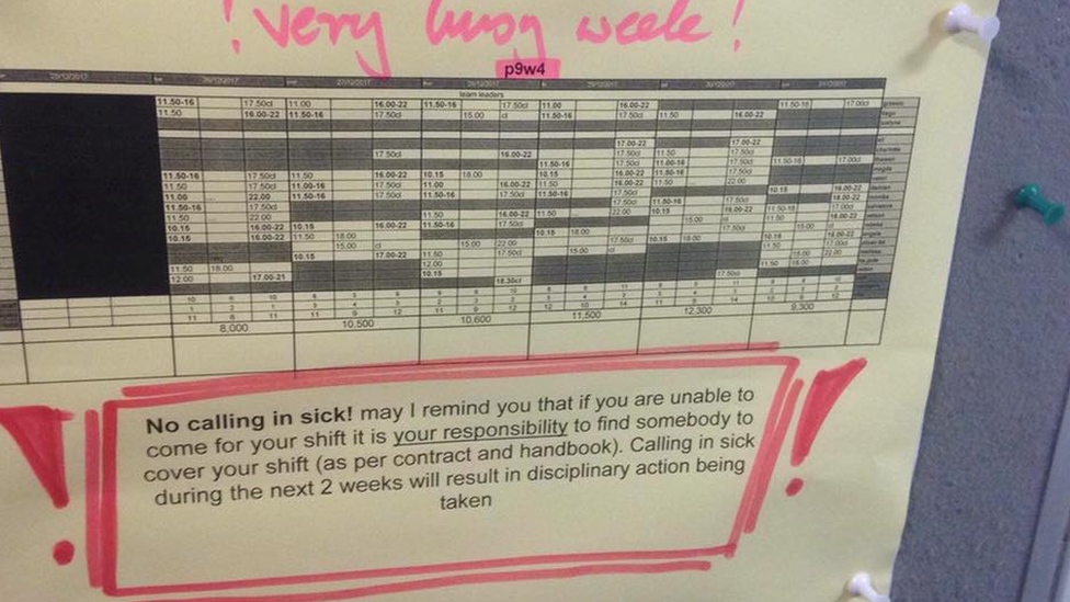 Rota put up at Wagamama