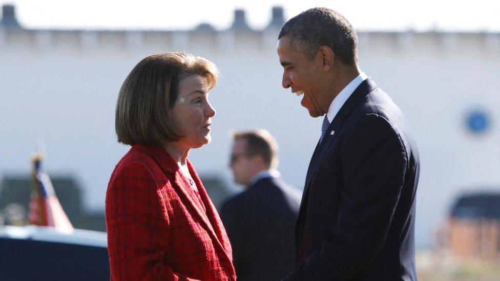 Dianne Feinstein with Barack Obama