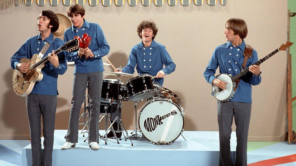 The Monkees play in 1970