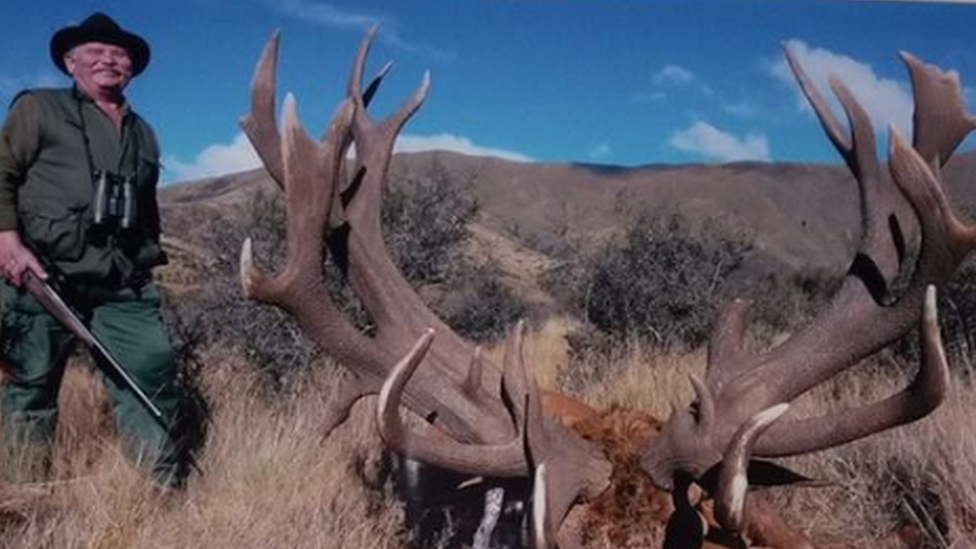 Pero Jelinic and his hunting trophy