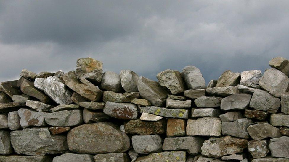 An example of a dry stone wall