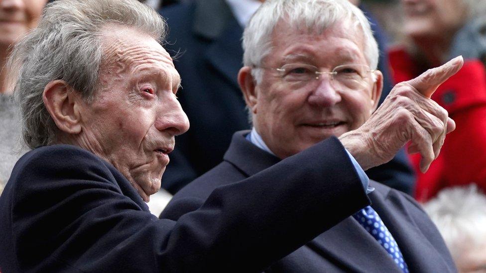 Denis Law and Sir Alex Ferguson